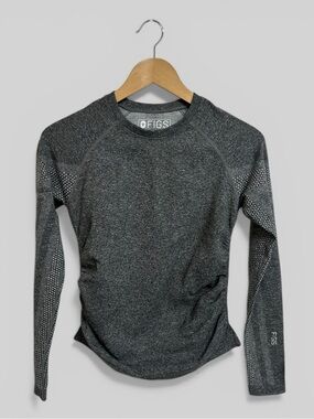 Figs Seamless Scrubs Long Sleeve Shirt Size XS Gray